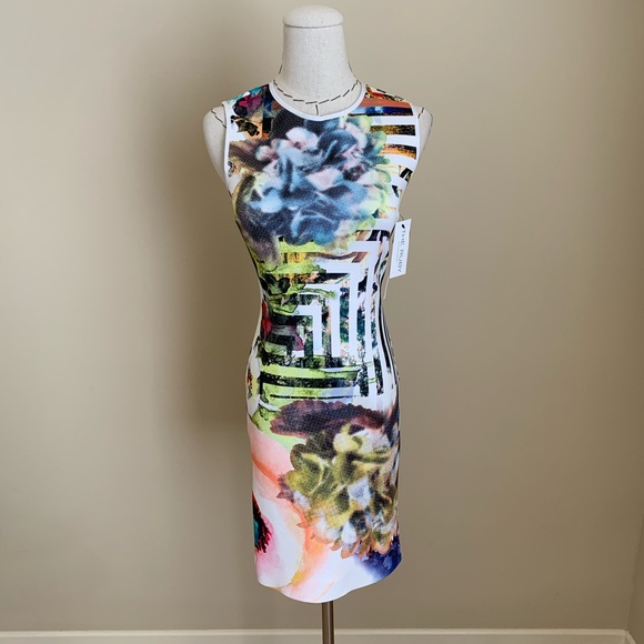 Clover Canyon Dresses & Skirts - Clover Canyon Floral Maze Print Bodycon Mini Dress